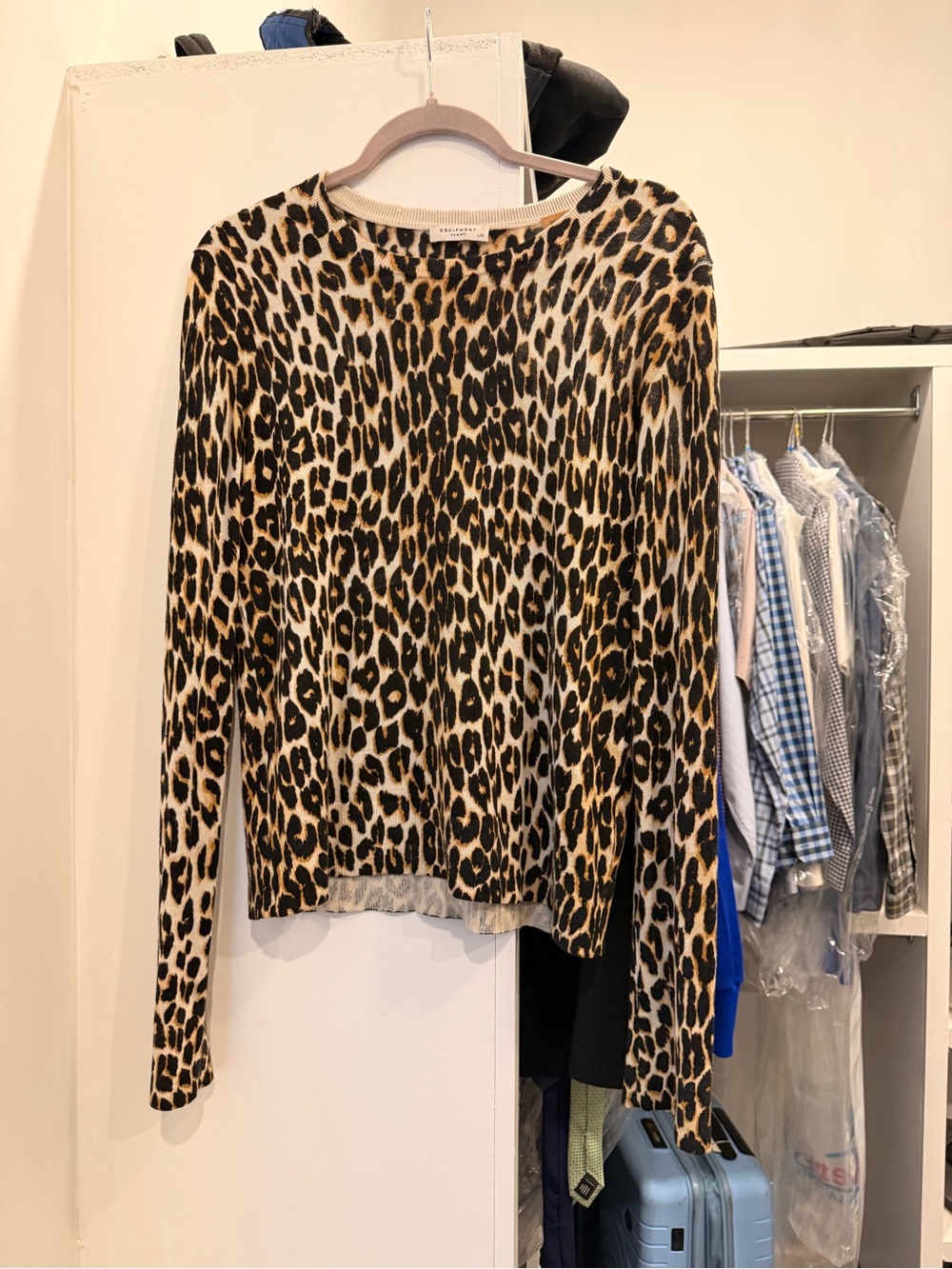 Equipment Leopard Print Sweater